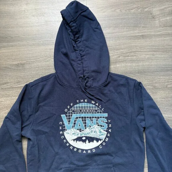 Vans Men's Mountain Grid Hoodie - Navy - Picture 2 of 6